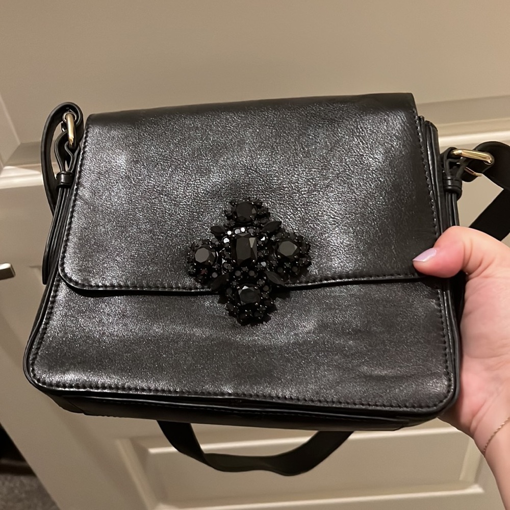 Juicy couture black brooch shoulder bag